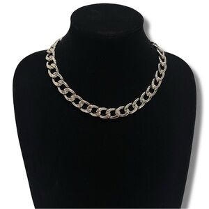EXPRESS Gunmetal Silver Chunky Chain Choker | NWT